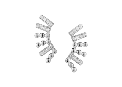 Beaded Cuff CZ's Fashion Earring